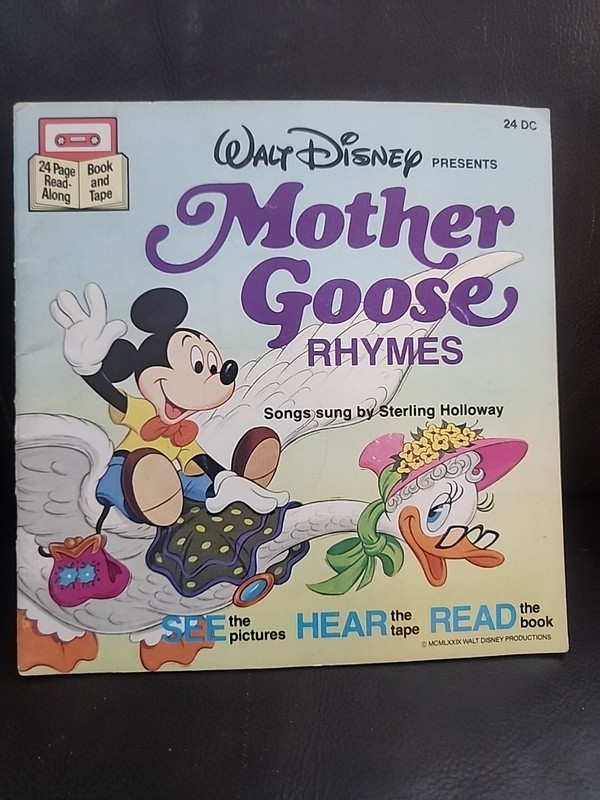 Vintage Walt Disney MOTHER GOOSE RHYMES Read and Sing Along Book NO Tape