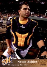 2011 Montgomery Biscuits Grandstand #2 Nevin Ashley Vincennes Indiana IN Card