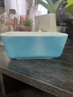 Pyrex Vintage 502-B Robin's Egg Blue Refrigerator Dish Set with Clear 502-C Lids