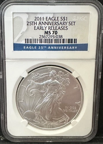 2011 AMERICAN SILVER EAGLE NGC MS 70 Early Releases