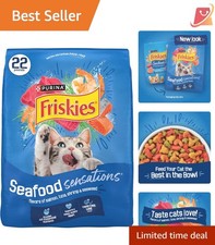 Dry Cat Food Seafood Sensations Salmon Tuna Shrimp Flavors 22 lb Bag 1.54 per gallon