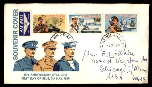 Mayfairstamps New Zealand FDC 1968 Servicemen Combo VE Day First Day Cover aaw_6