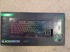 Razer Mechanical Keyboard Blackwidow Chroma Gaming Black RGB UK Layout Used