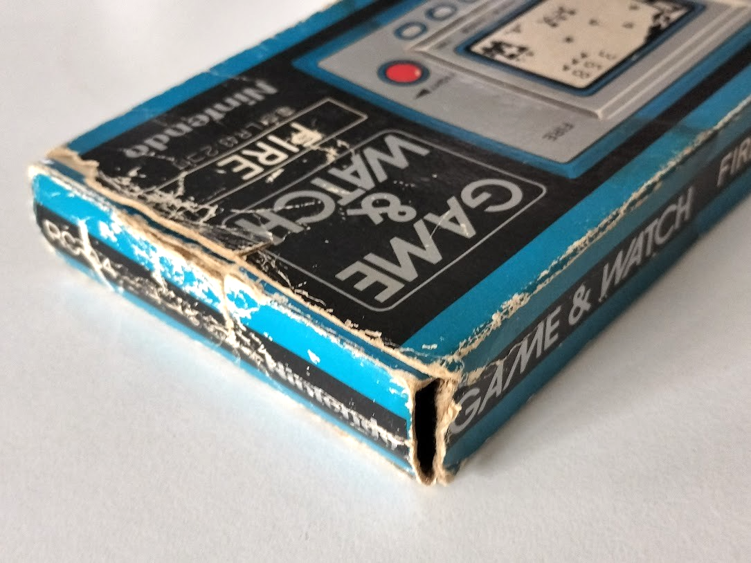 Nintendo RC-04 Game and Watch Silver Fire Boxed Japan Vintage Used