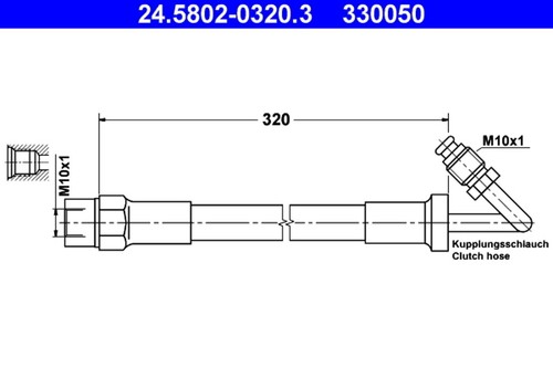 ATE 24.5173-0570.3 Tubo Freno Per Mini (2001-2007) - Lunghezza 570mm - Ricambio Originale Equivalente