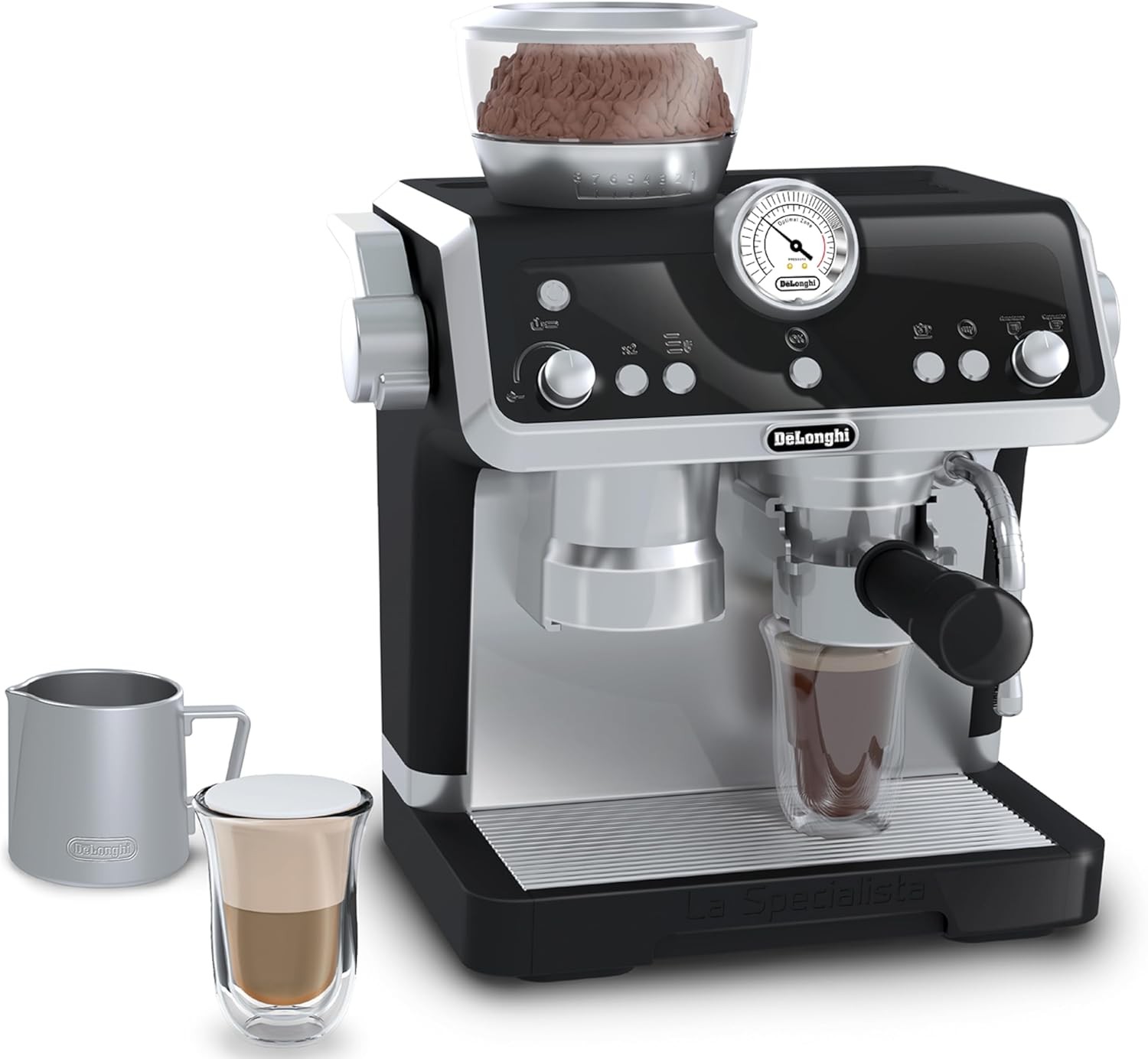 Casdon De'Longhi Toys. Barista Coffee Machine. Toy Kitchen Playset for Kids wit