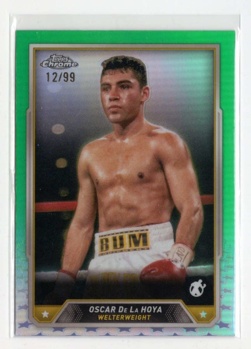 Topps Chrome 2024 Boxing #32 Oscar De La Hoya Green Refractor 48/99