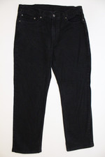 Levis 514 Jeans Mens 36x30 Black Straight Mid Rise Dark Wash Denim
