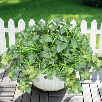6PCS Outdoor Faux Plants, UV Resistant Artificial Grass for Outdoor Planters,...