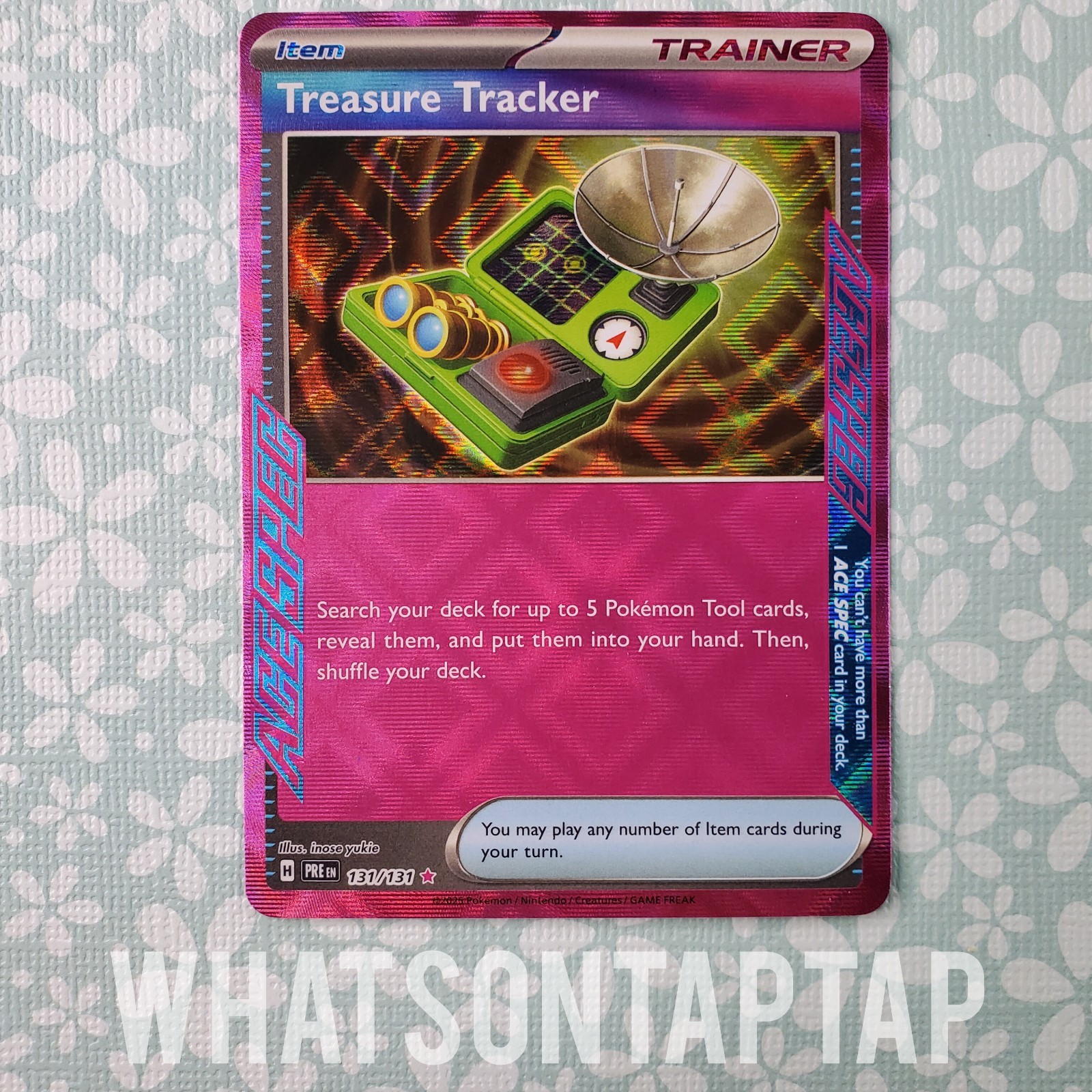 Pokemon Card Treasure Tracker 131/131 Scarlet Violet Prismatic Evolutions LP
