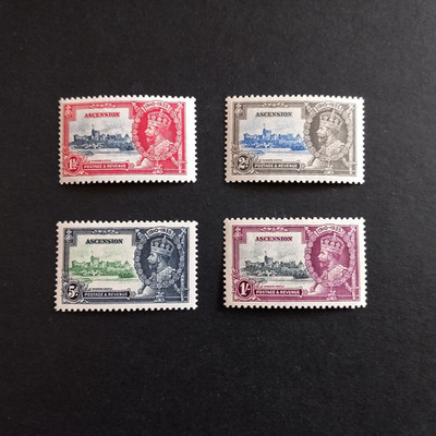 ENGLISCHE KOLONIEN ASCENSION 1935/ SILVER JUBILEE, SERIE VON 4 WERTEN LING. MH*