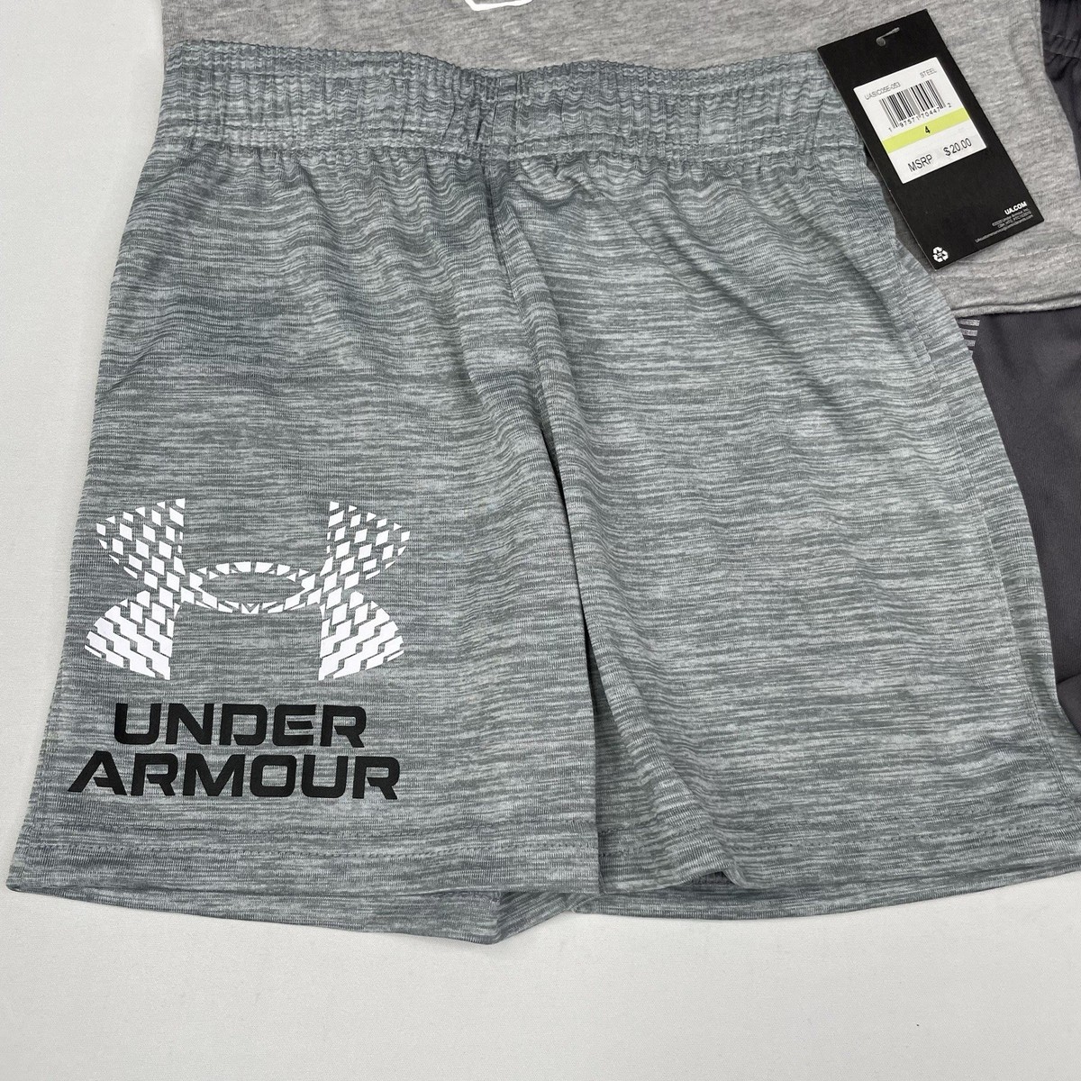 Under Armour Boys Size 4 Short Sleeve T-Shirt & Shorts, 4pc Lot | eBay