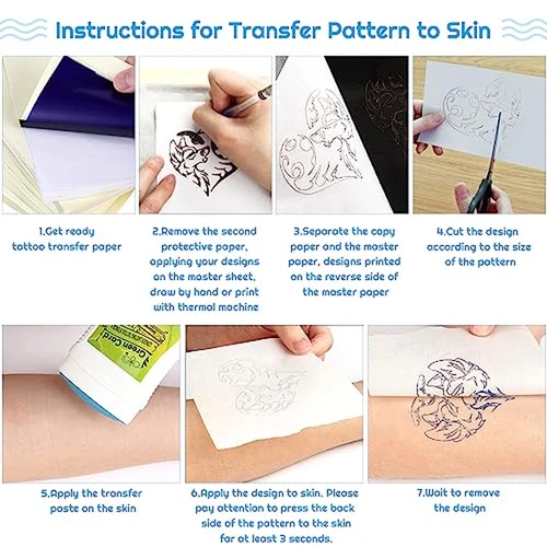 Tattoo Transfer Paper, Cridoz 35 Sheets Stencil Transfer Paper for Tattooing, A4 image 3
