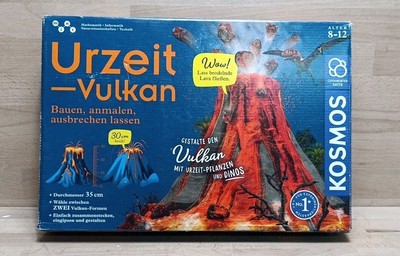Kosmos 671525 Urzeit-Vulkan, Bauen - Anmalen - Ausbrechen Lassen, 30 cm hoch