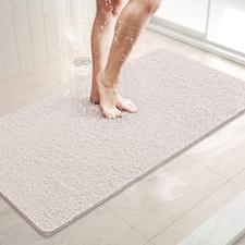 LuxStep Shower Mat Bathtub Mat,36x16 inch, 36" x 16" Rectangular , White