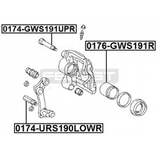 Perno Di Guida, Pinza Freno Febest 0174-URS190LOWR - 2