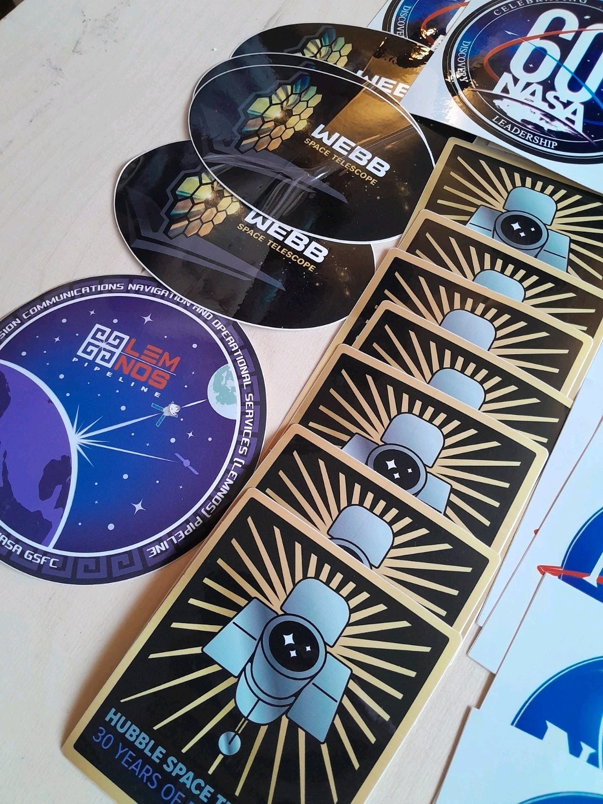 Rare Large Collection Of NASA Mission Stickers Space