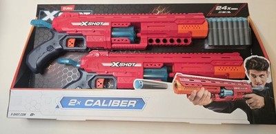 Zuru X-Shot Excel Caliber Pump-Action Dart Blaster with 24 Darts, 2-pk, Ages 8+