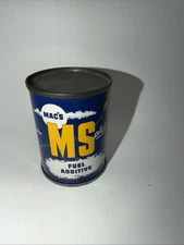 Rare Vintage MAC'S MS Plus Fuel Additive Can -Fits in with Motor Oil Cans, 3"