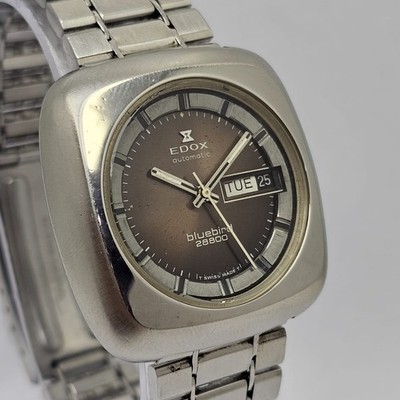 Edox Bluebird 28800 Automatic Day/Date Vintage Men s Watch