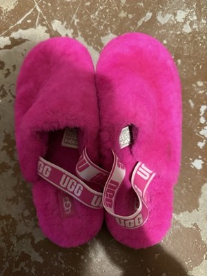 UGG Fluff Slide Fur Slippers Pink Women's Size 5 Model 1123633 Classic Comfort
