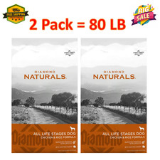 80Lb/2 Pack Diamond Naturals All Life Stages Chicken Rice Formula Dry Dog Food