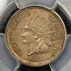 1860 Indian Head Cent Copper Penny 1c BN PCGS AU Details Genuine Cleaned