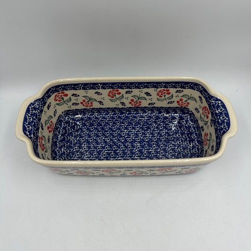Polish Pottery Market Stoneware Loaf Baker Zaklady Boleslawiec 1.25Qt