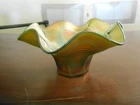 VINTAGE CARNIVAL GLASS BOWL ARTHUR F. O'DELL JEWELER