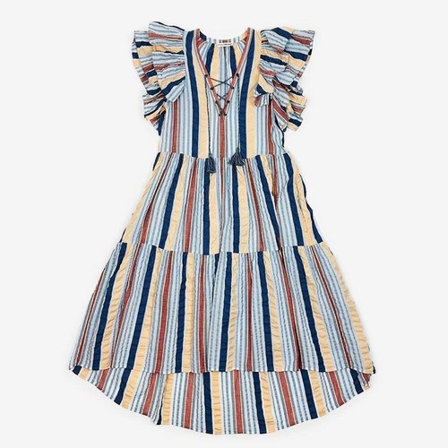 Ulla Johnson Leonie Striped Dress Size 2 Cotton Boho Cottagecore Prairie Summer - Picture 7 of 14
