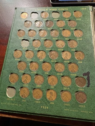 1909 - 1971 Lincoln Head Penny Collection Set of 85 Wheat 34 Unc Memorial Cents