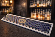 KRONENBOURG 1664 BLANC | Wooden & Metal Bar Drip Tray | Brand New In Box