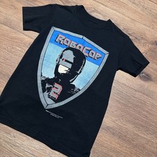 Vintage 1990 Anvil Black RoboCop 2 Graphic T Shirt Youth Large