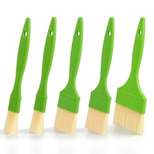 5 Pack Pastry Brush Set, 1/1/2/2/3 inch Food Grade Basting Brush with Plastic...