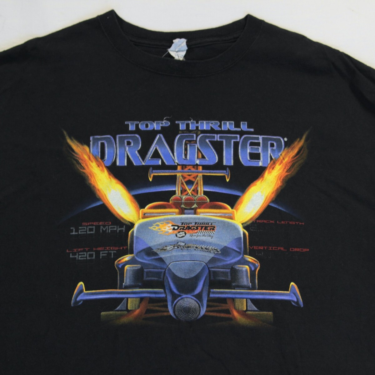 Cedar Point TOP THRILL DRAGSTER T Shirt Defunct Roller Coaster Thrill Ride  3XL