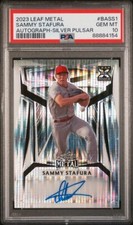 2023 Leaf Metal AUTO Silver Pulsar 2/6 SAMMY STAFURA Cincinnati Reds PSA 10 GEM