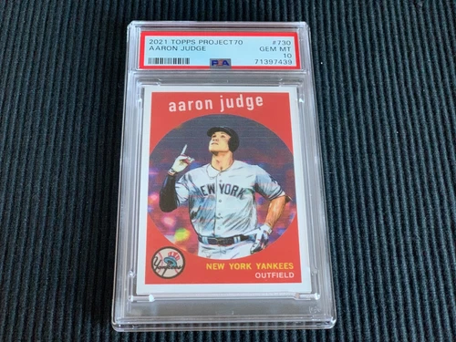 2021 TOPPS PROJECT 70 #730 AARON JUDGE / MATT MCCORMICK *PSA 10 GEM MINT* YANKEE