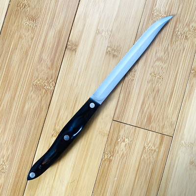 VTG CUTCO KNIFE 1721 Serrated C78 Handle is MONOGRAMMED TLH & PATENT # 3122774