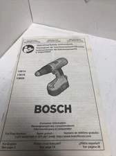 BOSCH Genuine 18v Drill  Manual~13614~ 13618~13624 ~Multi Lingual