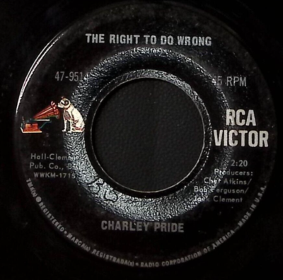 #ad #ad CHARLEY PRIDE THE RIGHT TO DO WRONG THE EASY PART#x27;S OVER RCA VINYL 45 49 32 $4.70