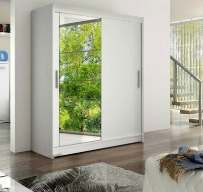 Kleiderschrank Paradise VI mit Spigel  Schiebetür Farbauswahl M24