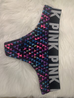 Victorias Secret Pink Thong Panty Nwt Multicolored Size L