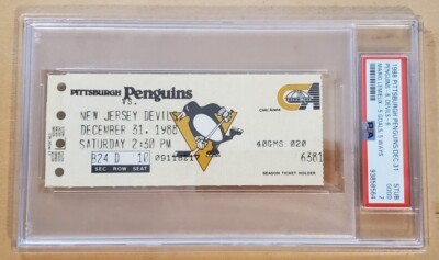 0166----1988 Mario Lemieux 5 goals 5 ways rare season ticket stub