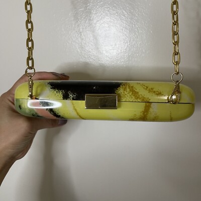 ted baker yellow clutch bag