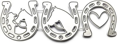 Horse Die Cut for Card Making, Horse Metal Cutting Dies Congratulations Die C...