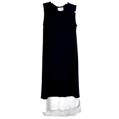NEW JOSEPH RIBKOFF Power Play Women s 4 Midnight Blue Optic Shift Midi Dress