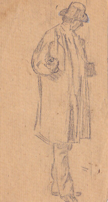 CHARLES SAMUEL KEENE 1823-1891 FEINE BLEISTIFTFIGUR STUDIE STUDIO PROVENIENZ