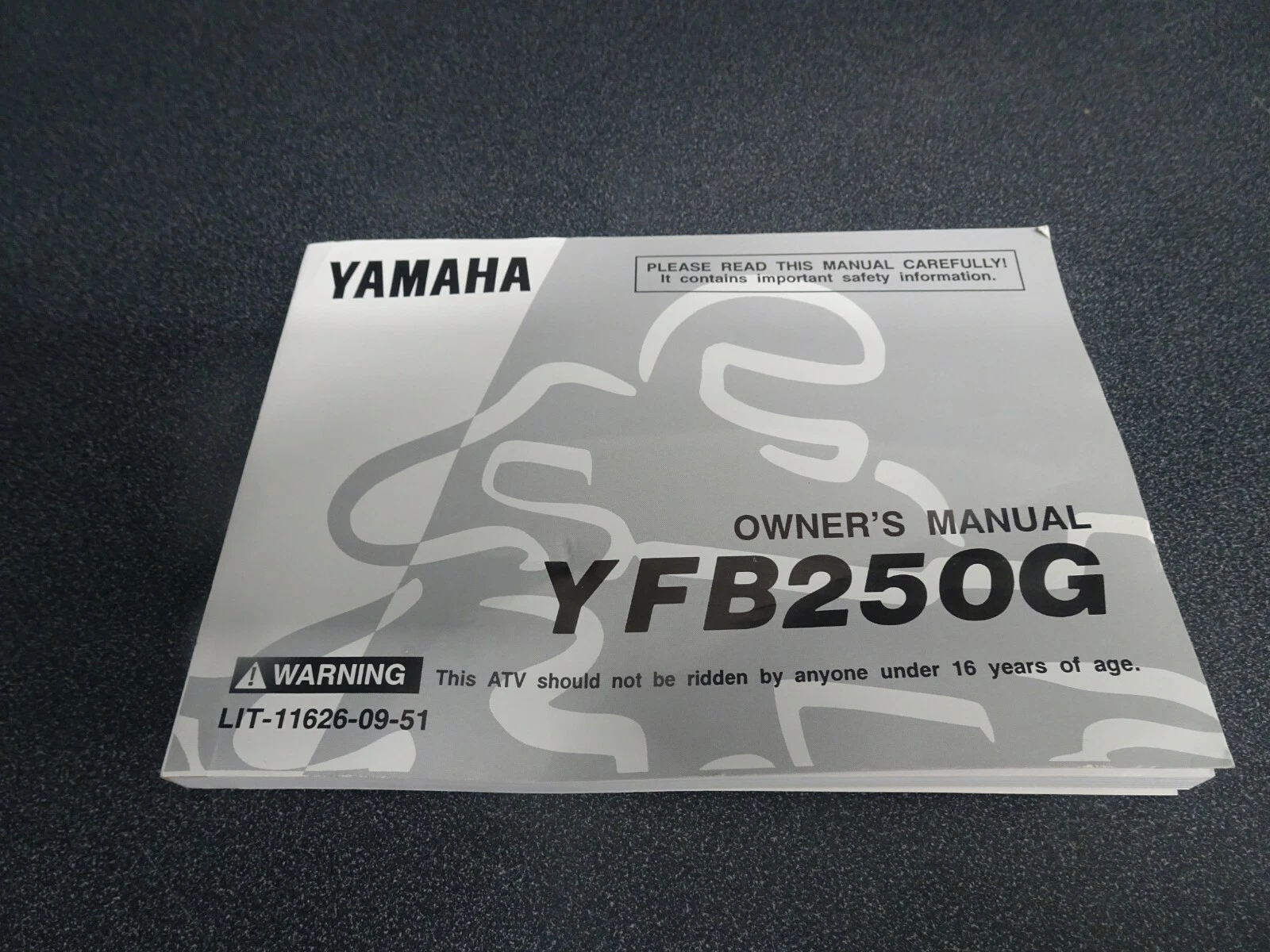 NOS Yamaha OEM Owner's Manual For YFB250G #LIT-11626-29-51