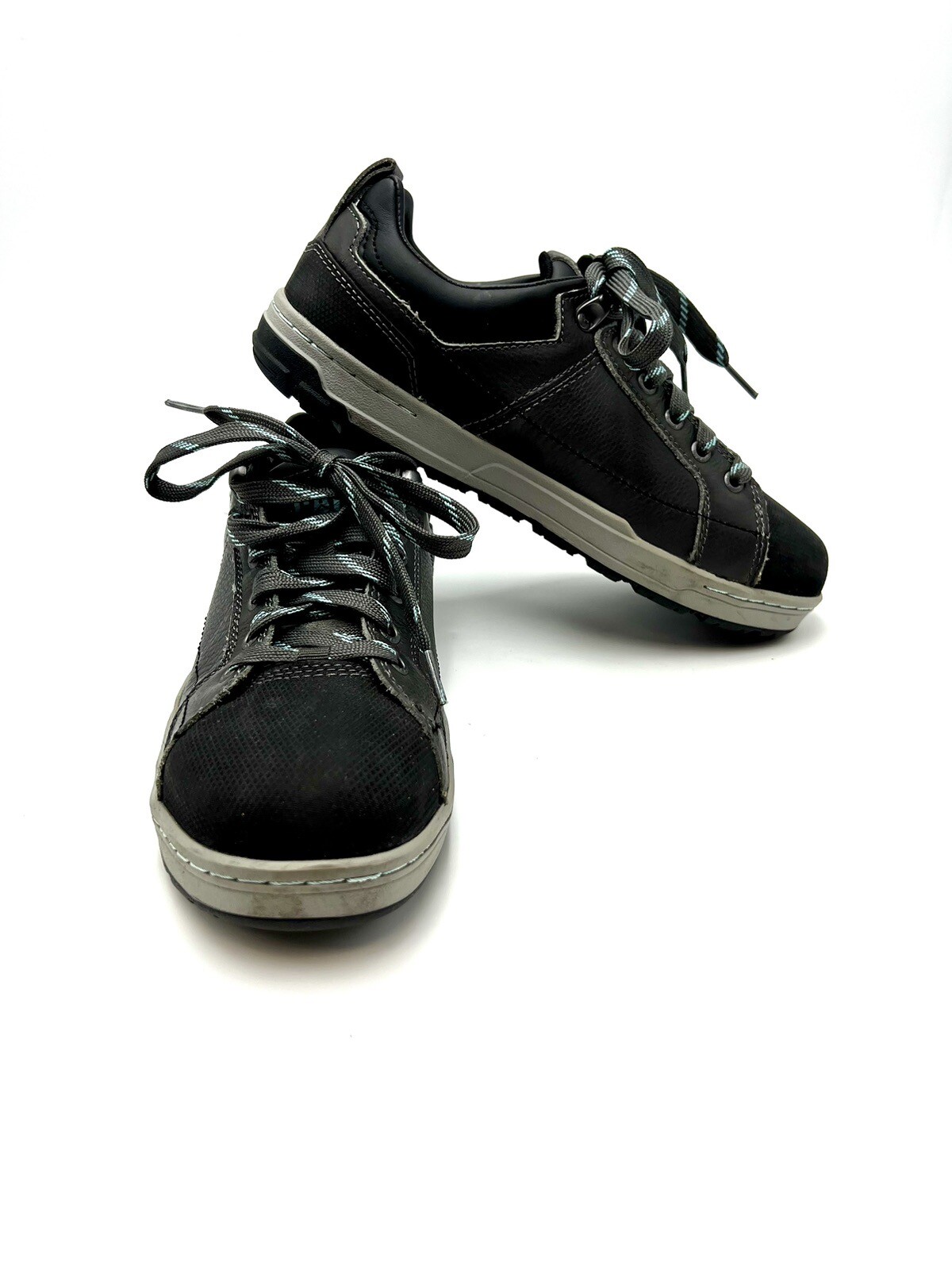 Caterpillar Women Brode Steel Toe Work Shoe Dark Grey/Mint 8.5 W Work