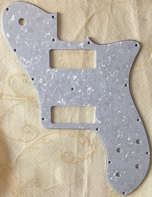 Pick Fits US 72 Telecaster Deluxe Re-Issue P90 Guitar Pickguard,4 Ply White Peal